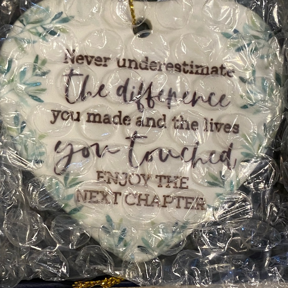 Inspirational Heart-Shaped Ornament with string